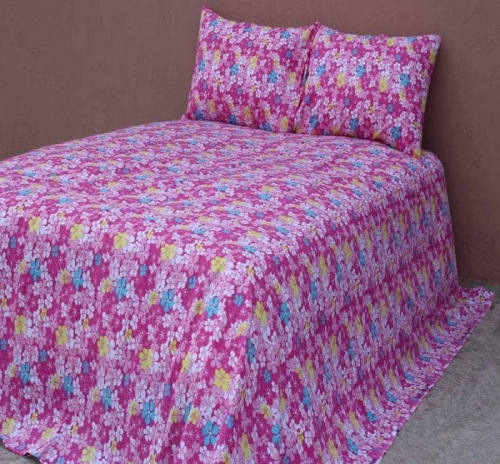 Cotton Bed Sheet with Matching 2 Cushion Cover
