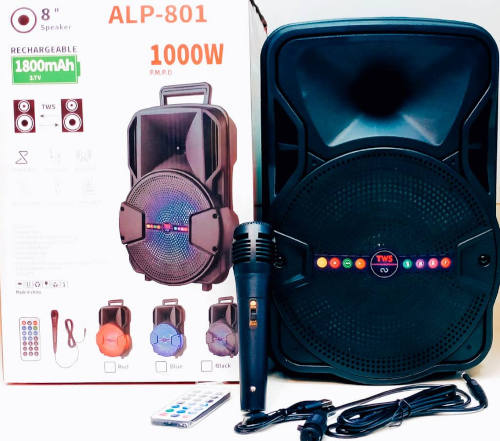 ALP-801 Portable Bluetooth Speaker with LED