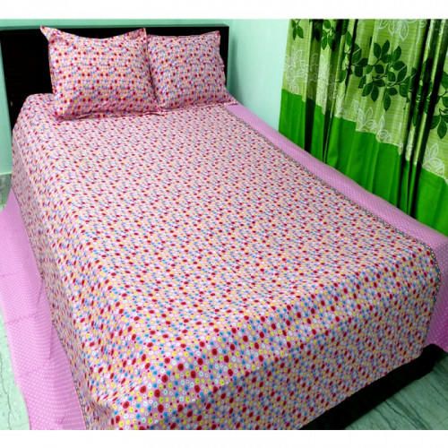 Pink Color Super Soft Bed Sheet
