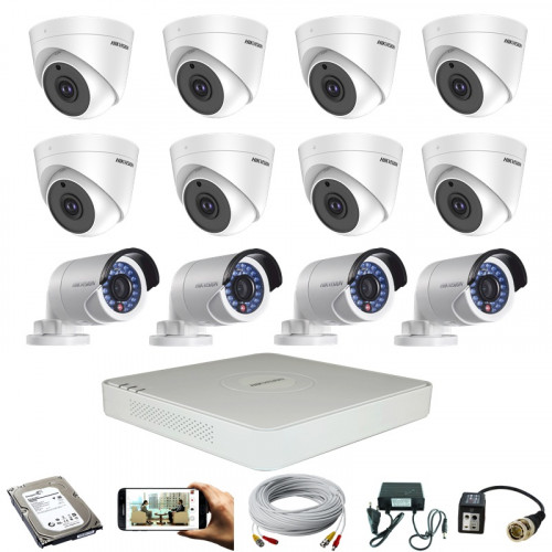 CCTV Package 16-CH XVR with 12-Pcs 2MP Full HD Camera