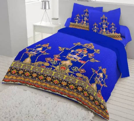 Cotton King Size Multicolor Bed Cover