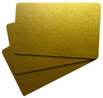 Waterproof  PVC Gold & Silver Glossy Card