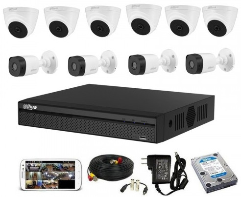 CCTV Package Dahua 16-CH XVR with 10-Pcs Camera