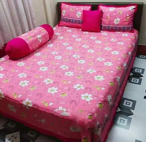 Multicolor King Size Cotton Bed Sheet