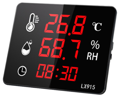 LX915 Industrial Wall Mount LED Display Hygrometer