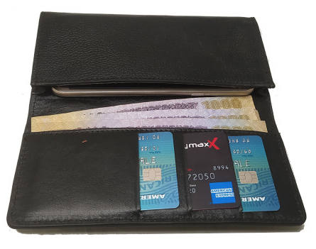 Shainpur SN-W12 Long Leather Wallet with Mobile Cover