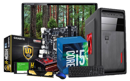 Intel Core i5 6th Gen Computer PC with 19" LED Monitor