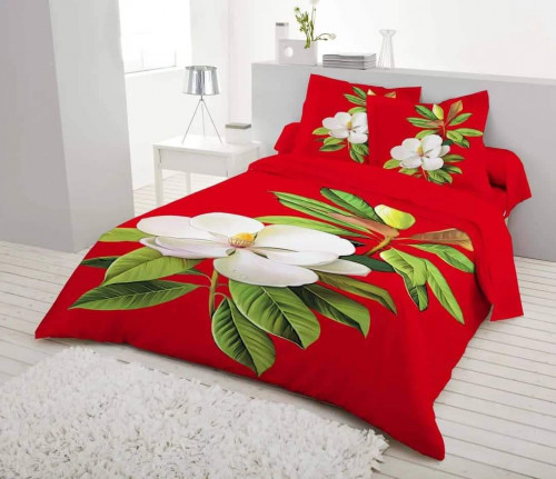 Cotton Material Double Bed Sheet with Two Pillow Cover