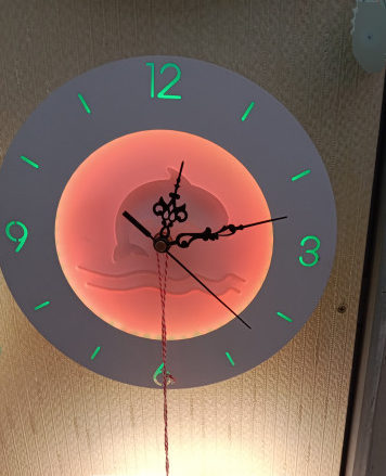 Round Wall Clock with LED Light
