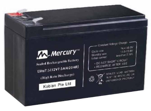 Mercury Elite 7.5AH 12V UPS Battery