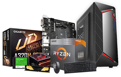 Gaming Desktop AMD Ryzen 3 3200G 8GB RAM 120GB SSD