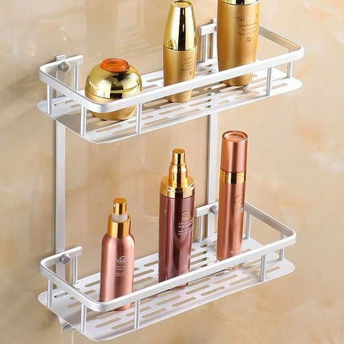 Two Layer Aluminum Bathroom Shelf