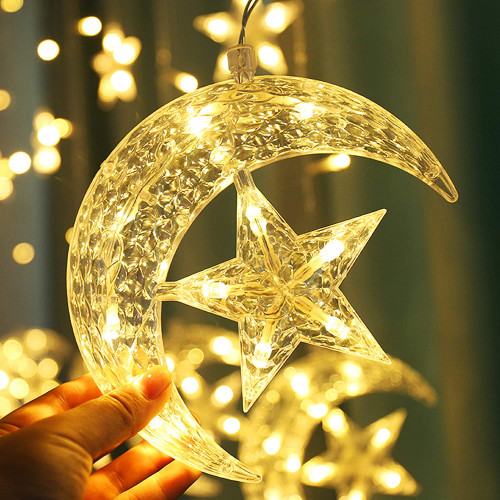 Moon Star LED Curtain String Fairy Light