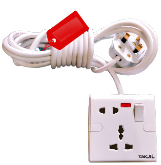 Takjil 2-Socket Multi-Plug 10 Feet Wire