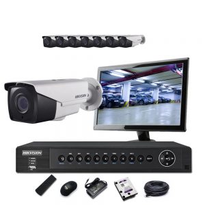 CCTV Package 8-CH DVR 8 Pcs Camera with 17" Monitor
