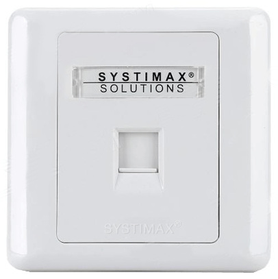 Systimax Network Face Plate Dual / Single Shutter 2 Holes