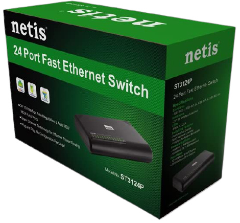 Netis ST3124P 24-Port Fast Ethernet Switch