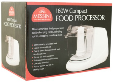 Messini 160W Compact Food Processor