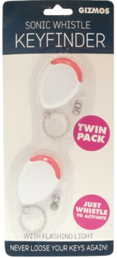 Gizmos Sonic Whistle Key-finder Twin Pack with Flashlight