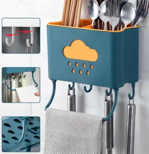 Wall Mounted Spoon Chopstick Holder