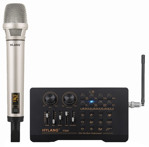 Hylang V800 Wireless Microphone with Sound Card