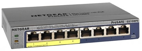 Netgear ProSAFE GS108PE 8-Port Gigabit Manage Switch