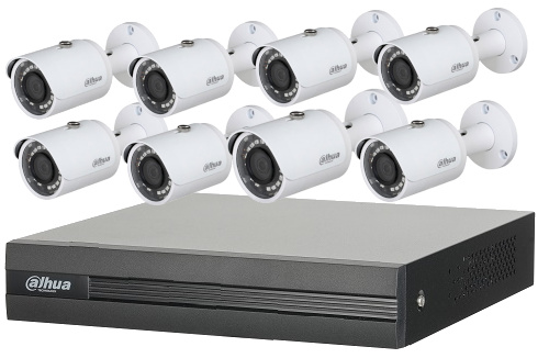 CCTV Package 8-Channel Dahua DVR 8-Pcs Camera 1TB HDD