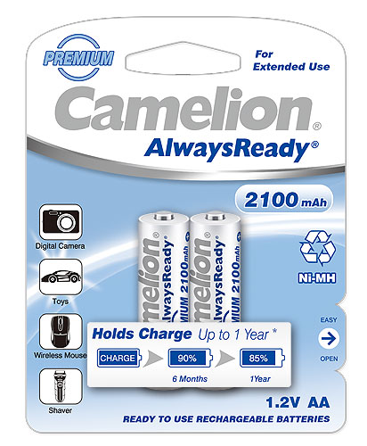 Camelion Always Ready NH-AA2100ARBP2 Ni-MH Battery