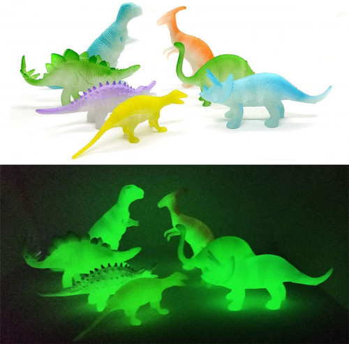 8-Piece Dinosaur Animal Glow Toy for Kids