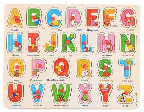 Wooden Alphabet Puzzle Learning Board