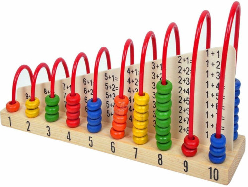 Wooden Double-Sided Calculation Shelf Abacus