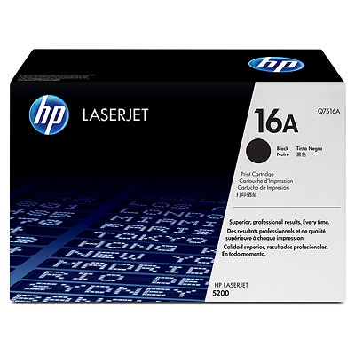 HP Q7516A 16A Genuine Black Toner for Laser Jet 5200