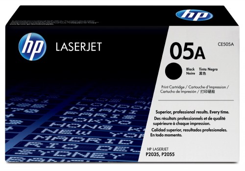 HP Genuine CE505A Black LaserJet Toner for P2035 P2055