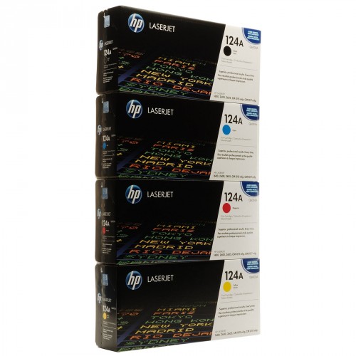 HP Genuine 124A Series Color Toner Set for Laserjet 2600