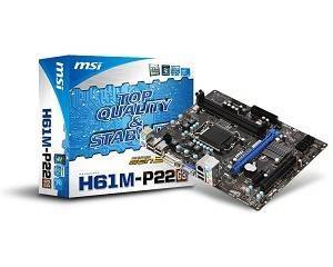 MSI H61M-P22-G3 Intel H61 Chipset Desktop Motherboard