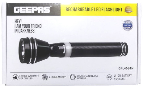 Geepas GFL4684N Rechargeable LED Flash Light