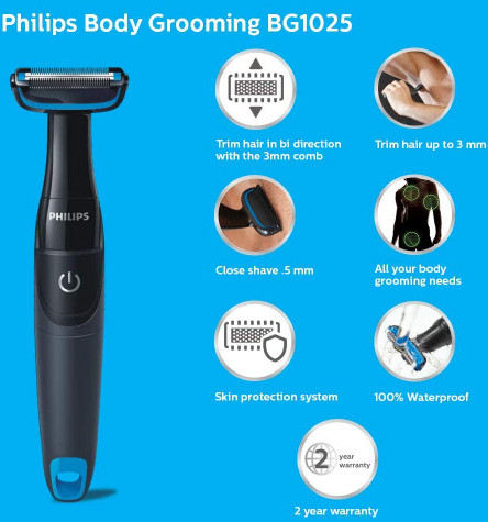 Philips BG1025/15 Showerproof Body Groomer