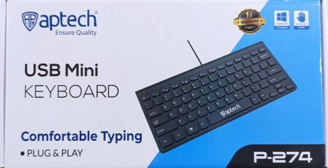 Aptech P274 USB Mini Desktop Keyboard