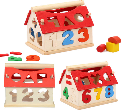 Digital Number House Building Blocks