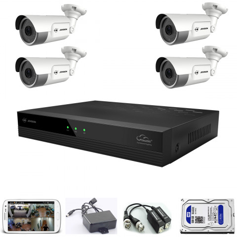 CCTV System Jovision 4-CH Recorder 4 HD Night Vision Camera