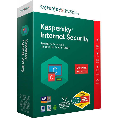 Kaspersky Internet Security 3 User PC Antivirus Software