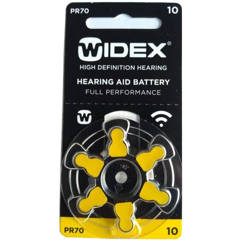 Widex PR70 10-Size Hearing Aid Battery