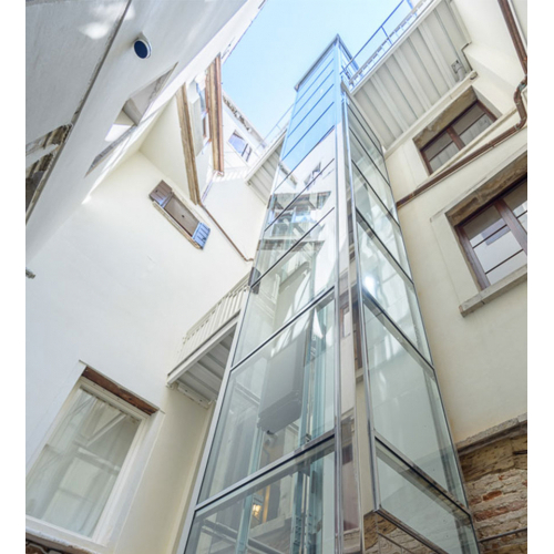 External Elevator Shaft for Narrow Space Building