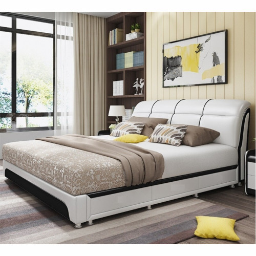 Splendid Modern Leather Bed JF0381