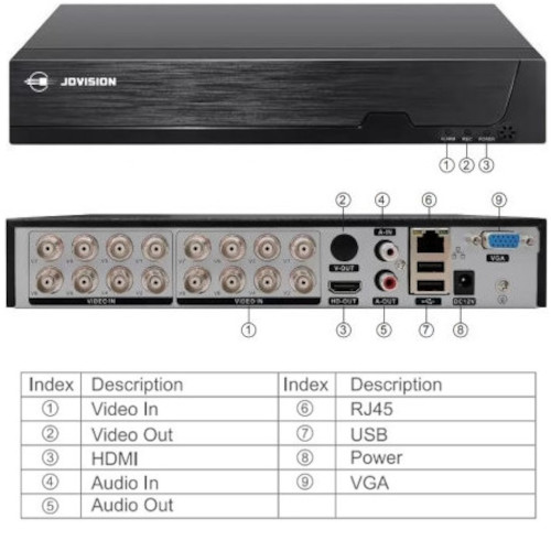 Jovision JVS-XD2516-FC10T 16-Channel 5-in-1 XVR