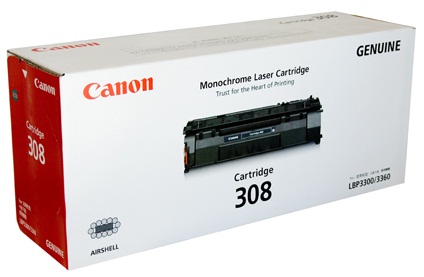 Canon Cart308 Black Original Toner for LBP3300 LBP3360