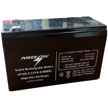 Power Pac 8.2AH Sealed Maintenance Free UPS Battery
