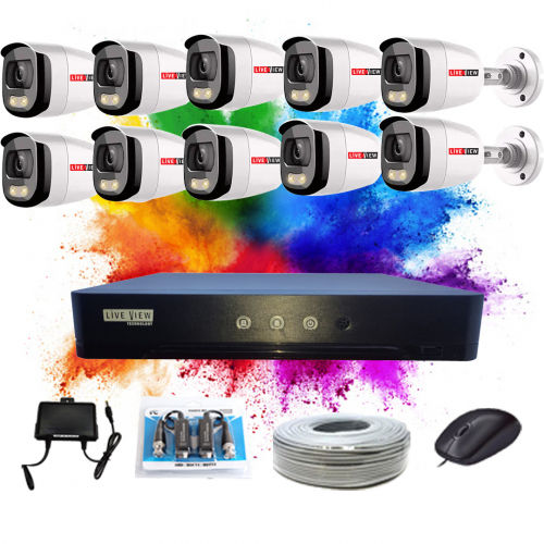 Live View 10-Pcs Full Color Audio Camera Full Package