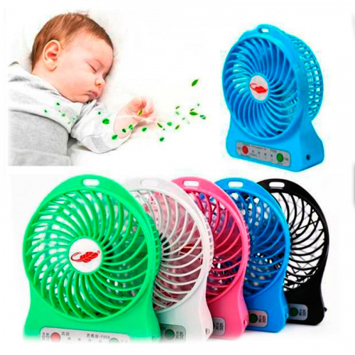 Mini Portable Rechargeable Desk Fan with Torch LED