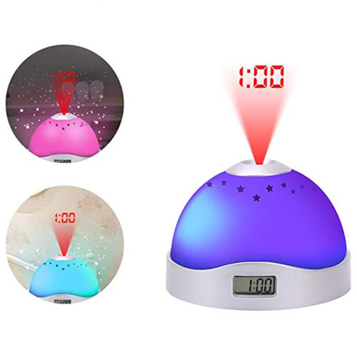 Colorful Projection LED Alarm Clock